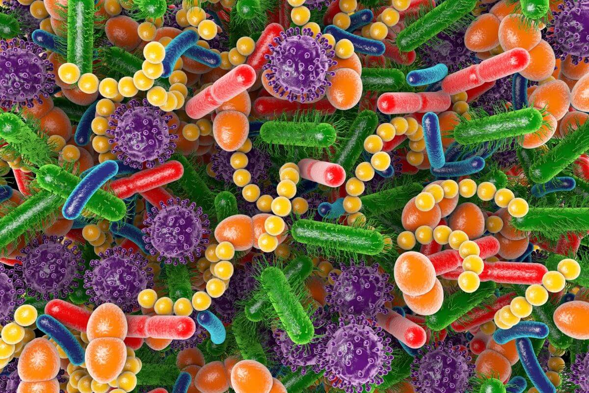 Bacteria in various shapes